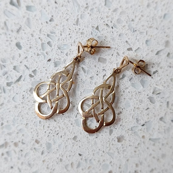 Celtic dangle earrings deals