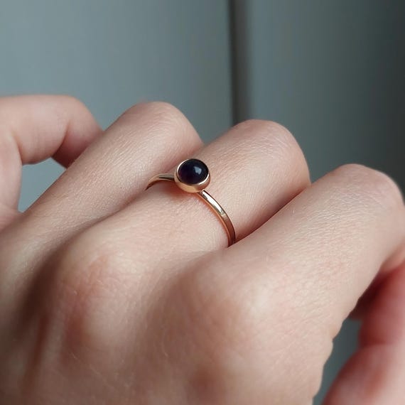 Vintage Amethyst Statement Ring | Solid 9 ct Yell… - image 7