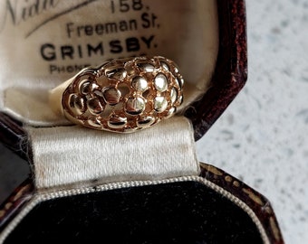 Vintage Gold Statement Ring | Solid 9 ct Yellow Gold | Size US 6.25 UK L 1/2 Eu 52.5 | Layaway & Resizing Available