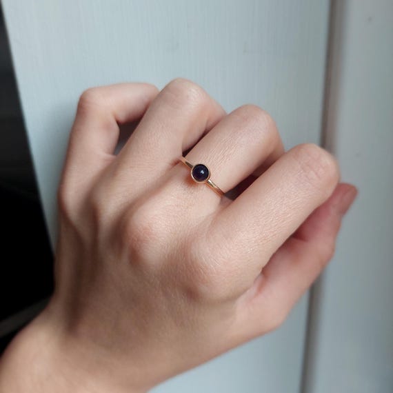 Vintage Amethyst Statement Ring | Solid 9 ct Yell… - image 8