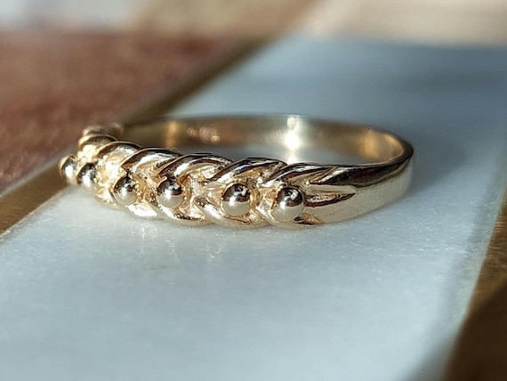 Chunky Vintage Keeper Ring | Solid 9ct Yellow Gol… - image 8