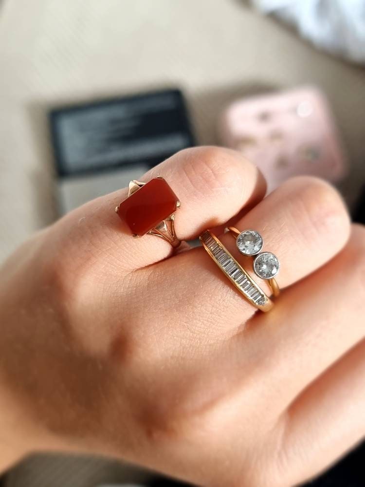 Antique Rose Gold Carnelian Ring Layaway & Resizing Etsy
