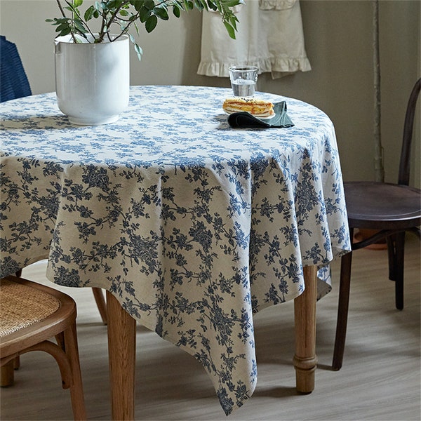 French Provence Cotton Tablecloth Tablecloth Rectangle Tablecloth Floral Tablecloth Custom Rectangular Tablecloth