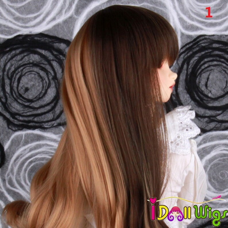 13 14 16 Bjd SD Wig High Temperature Long Spiral Curly Layer BJD Super Dollfile Hair Wig Accessories Colourful Syle on Sale