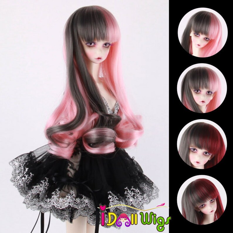 13 14 16 Bjd SD Wig High Temperature Long Spiral Curly Layer BJD Super Dollfile Hair Wig Accessories Colourful Syle on Sale