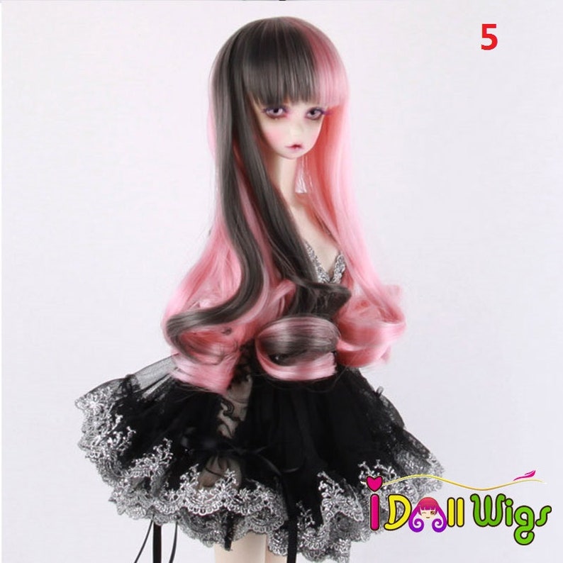 13 14 16 Bjd SD Wig High Temperature Long Spiral Curly Layer BJD Super Dollfile Hair Wig Accessories Colourful Syle on Sale