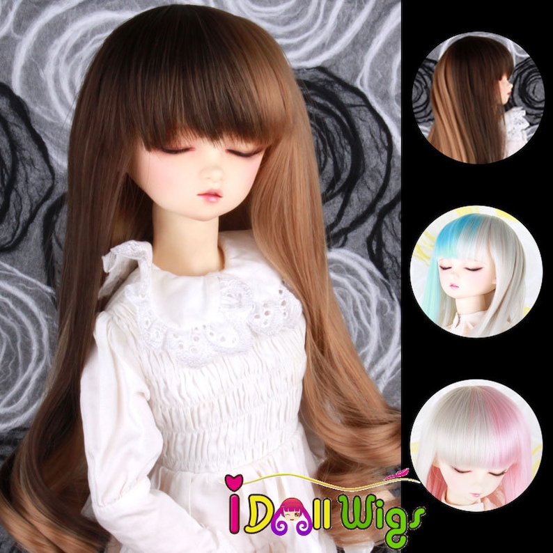 13 14 16 Bjd SD Wig High Temperature Long Spiral Curly Layer BJD Super Dollfile Hair Wig Accessories Colourful Syle on Sale