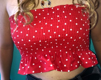 Polka Dot Tube Top - Etsy