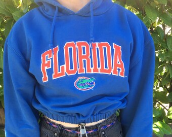 Florida Sweatshirt | Upcycled Sweatshirt, Reworked Sweatshirt, Cinched Sweatshirt, Cropped Sweatshirt, College Sweatshirt, Florida Merch