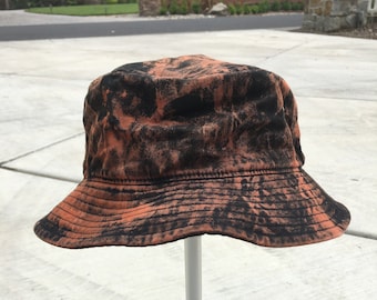 Bleached Bucket Hat | Tie Dye Bucket Hat, Pastel Bucket Hat, Bucket Hat, Summer Hat, Bleached Dye Hat, Bleach Dye Hat, Black Bucket Hat