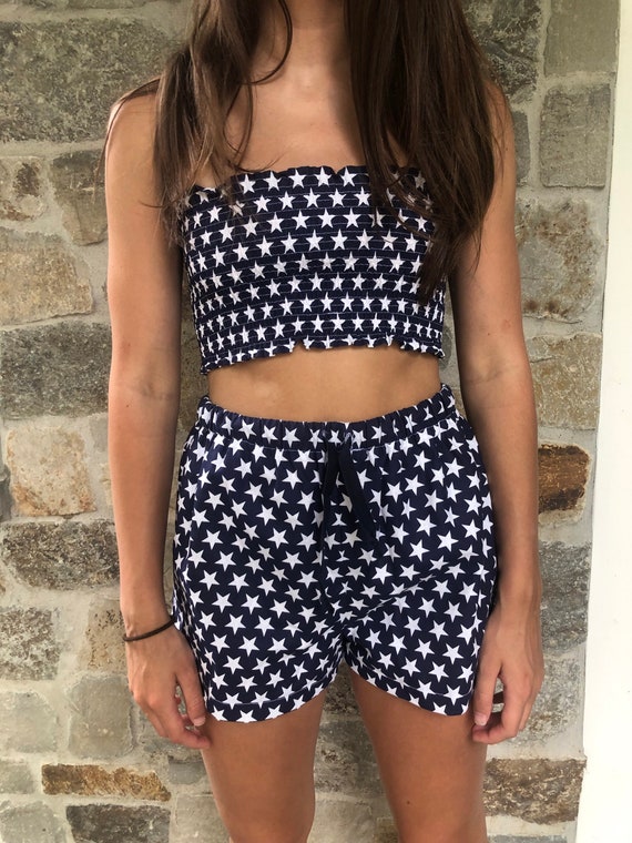 Smocked bandeau tube top new arrivals