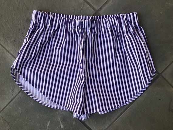 Purple striped store shorts