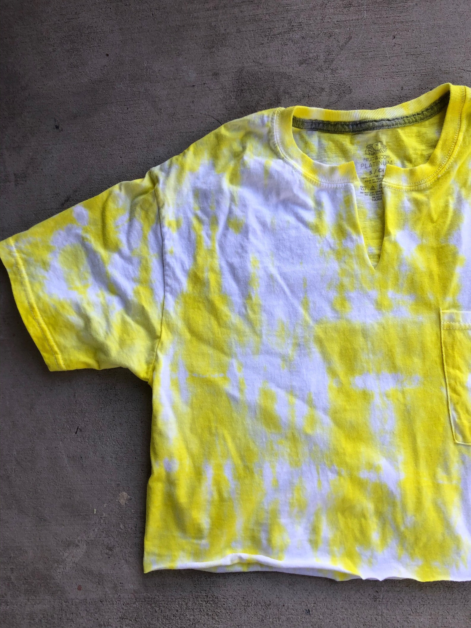 Yellow Tie Dye Tee Crop Top Yellow Dye Tshirt Tie Dye Etsy