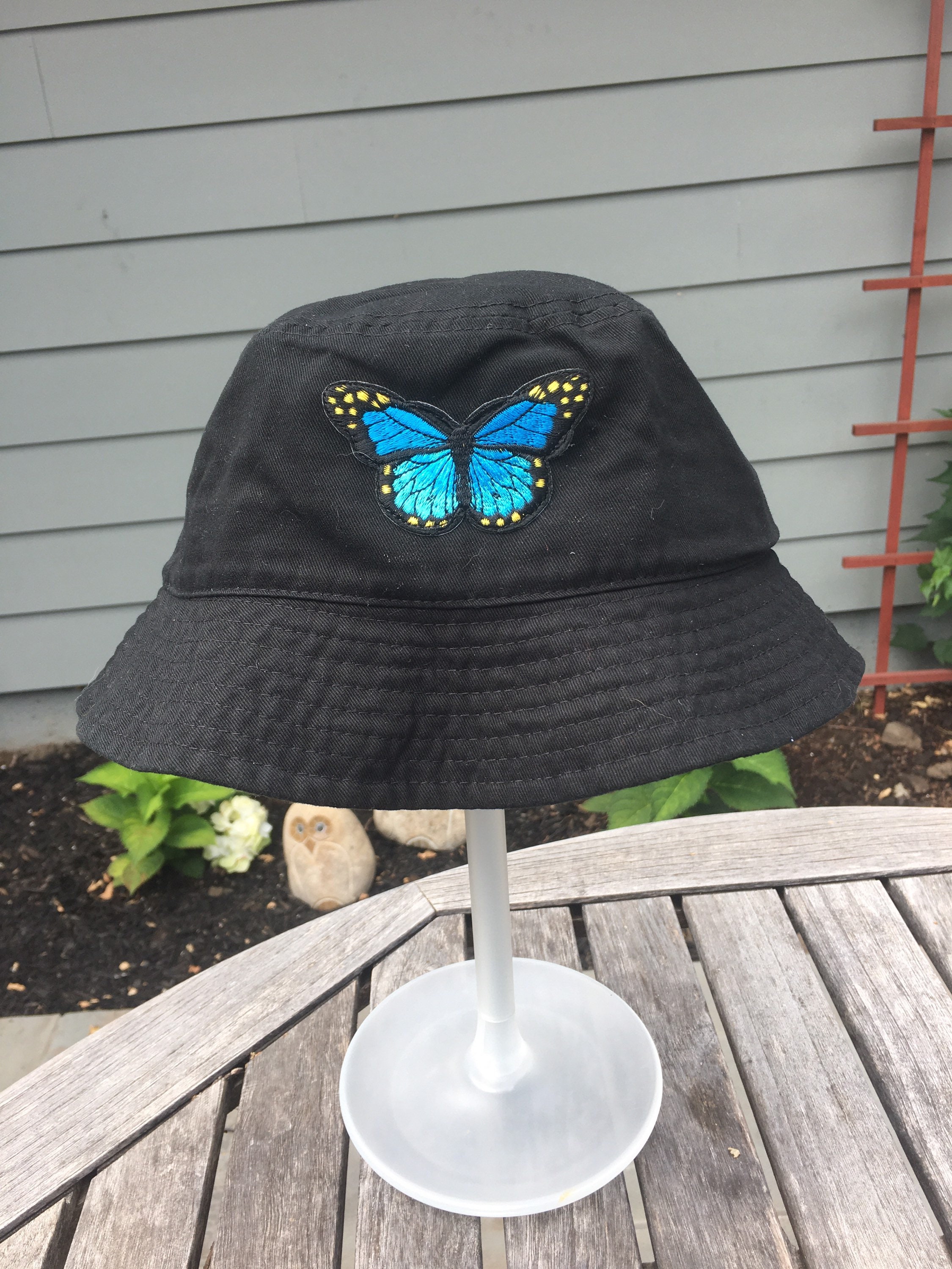 Butterfly Bucket Hat Black Bucket Hat 