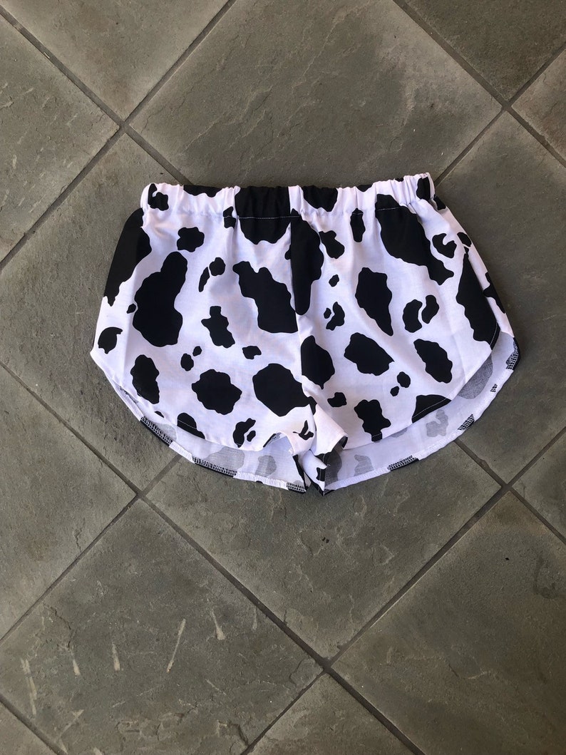 Cow Shorts  Festival Shorts Cotton Shorts Cow Print Shorts image 6