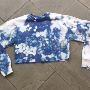 dark blue bleached sweatshirt