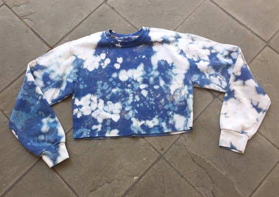 bleached blue sweatshirt