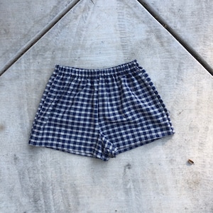 Blue Plaid Shorts | Festival Shorts, Boxer Shorts, Plaid Shorts, Festival Fashion, Lightweight Shorts, Trendy Shorts, Summer Shorts