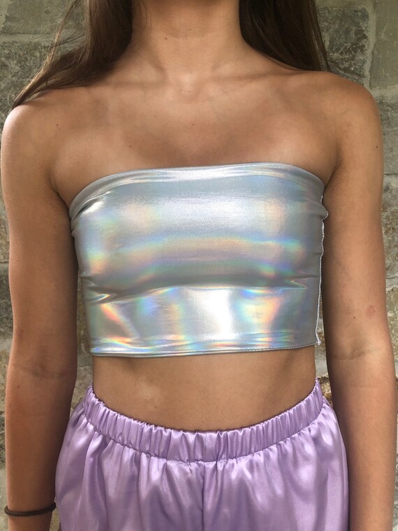 silver rave top