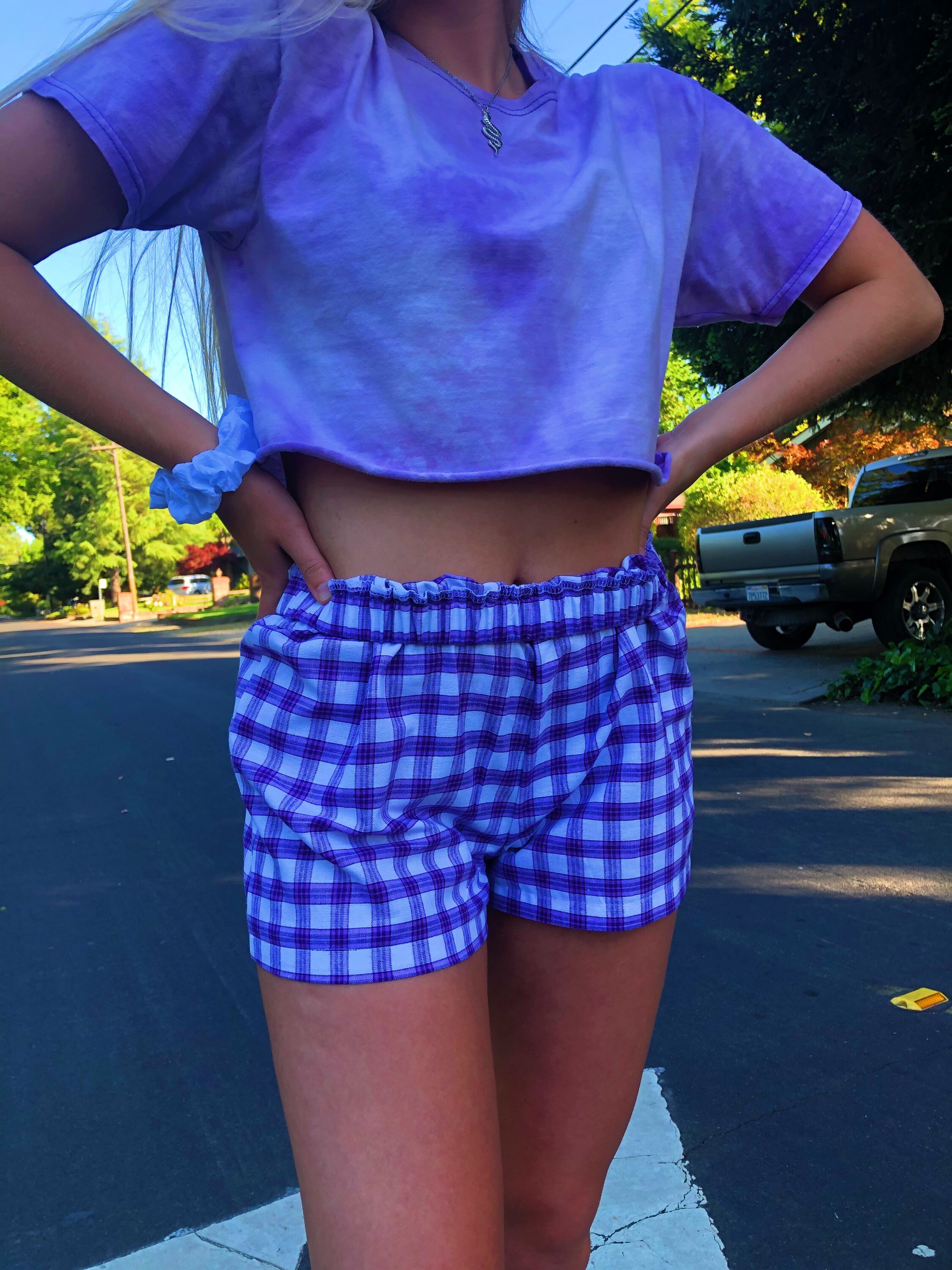 Purple Plaid Shorts Festival Shorts Boxer Shorts Plaid Etsy