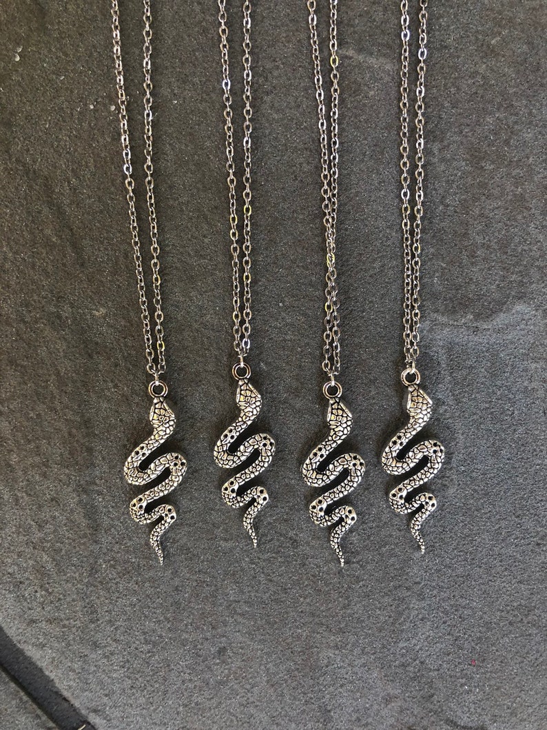 Snake Charm Clasp with Leather Cord