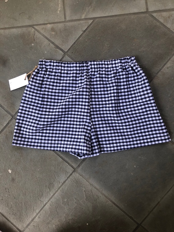 Navy Blue Gingham Shorts Festival Shorts Boxer Shorts Etsy