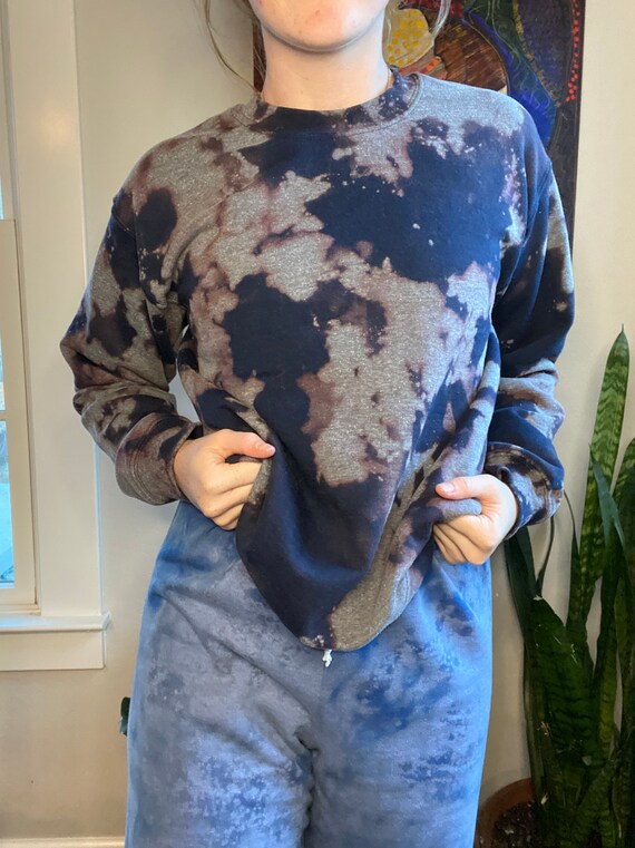 bleached black sweatshirt