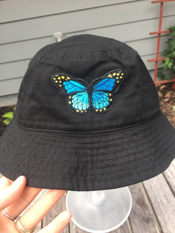 Butterfly Bucket Hat Black Bucket Hat 