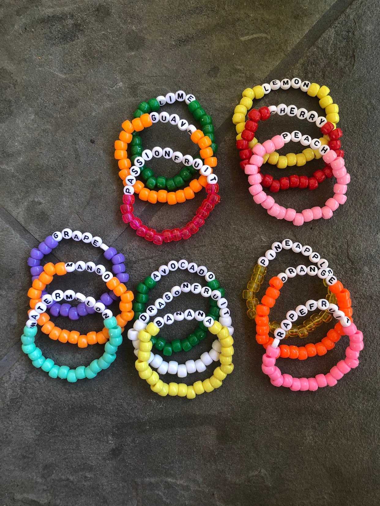 Fruit Vsco Bracelet Vsco Bead Bracelet Vsco Jewelry Vsco Etsy