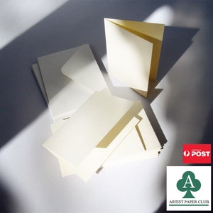 Jeu de 80 mini cartes vierges et enveloppes, cartes de voeux pliées à faire soi-même, cartes-cadeaux, 300 g/m², 64 x 89 mm