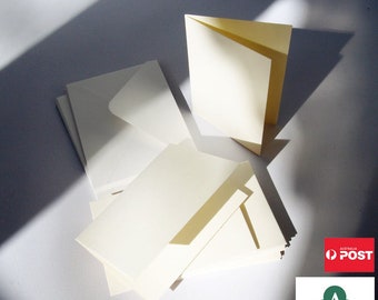 80 x Mini Blank Cards & Envelopes Set, DIY Folded Greeting Cards, Gift Cards