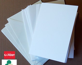 100% Cotton Watercolour DIY Cards,Folded Blank 20x Cards & 20x Envelopes,300gsm