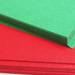 Weihnachten Rot, Grün Cardstock,DIY Card-Making, 250GSM, A4, A6, 20 Stück