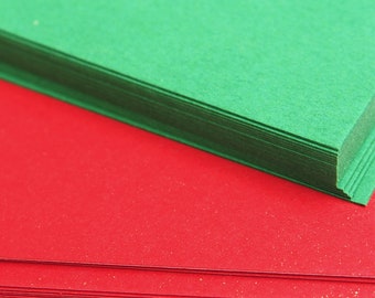 A4 Cardstock, Christmas Red, Green, DIY Card-Making, 250G, 20PCS