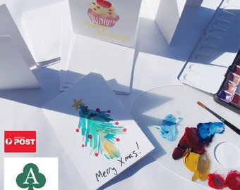 30 X A6 Blank Cards & C6 Envelopes Set, DIY Folded Cards,Premium Quality White Cardstock,300gsm
