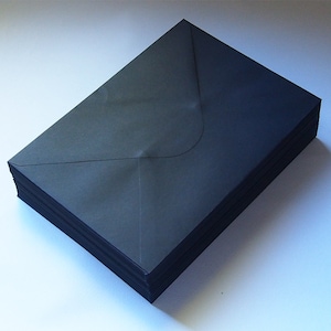 60 x C5 Black Envelopes,Perfect for A5 Cards, Invitation, Wedding, Announcements,229 mm x 162 mm, 150GSM Premium Paper