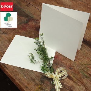 Ensemble de 40 cartes vierges et enveloppes, 6 x 6 po. Cartes pliées DIY carrées, papier cartonné ivoire de qualité supérieure, 300 g/m²