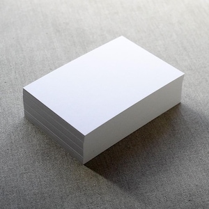 80 x A6 Blank White Cards, Flat, 385GSM Premium Cardstock, Artist Supplies, 10cm x 15cm