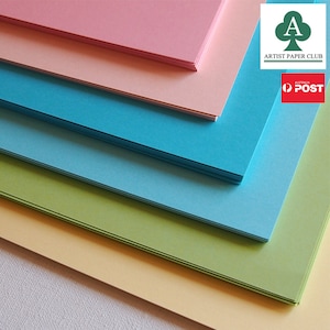 Cartulina de colores - Colores pastel, Cartulina premium de 250 g/m², Papel de boda imprimible con bricolaje, A4, 20 piezas - Elección de 6