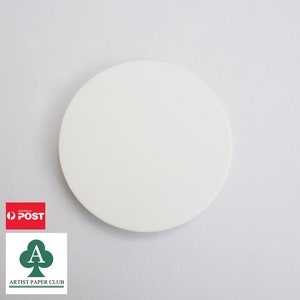 Cercles en papier aquarelle, Leyton 300 g/m² 100 % coton, papier circulaire 9 cm x 9 cm, 40 feuilles image 1