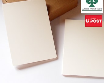 20 x biglietti vuoti, 5'' x 7'' biglietti avorio classici, piatti, inviti di nozze vuoti fai da te, 300 gsm