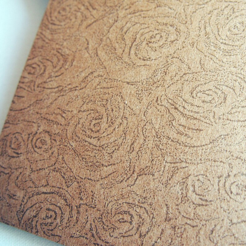 Cartoncino Kraft stampato con motivo rosa, carta da matrimonio stampabile fai-da-te da 220 g/m², A4, 20 pezzi immagine 3