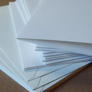 100% Cotton Watercolour DIY Cards,Folded Blank 20x Cards & 20x Envelopes,300gsm image 3