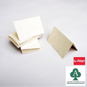 120 Blank Place Cards,Mini DIY Tags/Cards,Rose Gold Flakes Cardstock,5.5 x 8.5cm