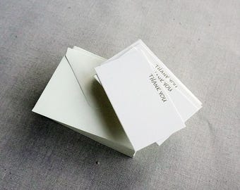 Thank You Notecards & Envelopes, Gold Foil，Set of 50