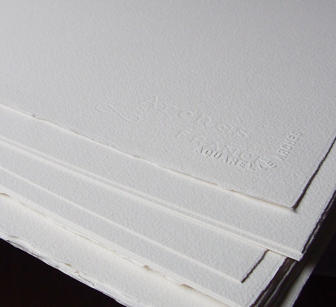 12 X 18 Deckle Edge Paper, Handmade Paper, Water Colour Paper, Artist Grade  Paper, Half Sheet, off White Paper, Thick Paper 