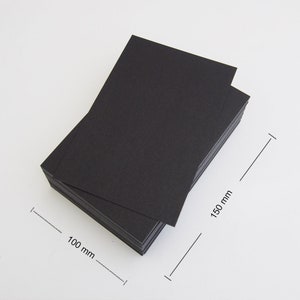 100 x A6 Blank Flat Cards,A6 Black Cards,Premium Cardstock, Artist Supplies, 300GSM image 3