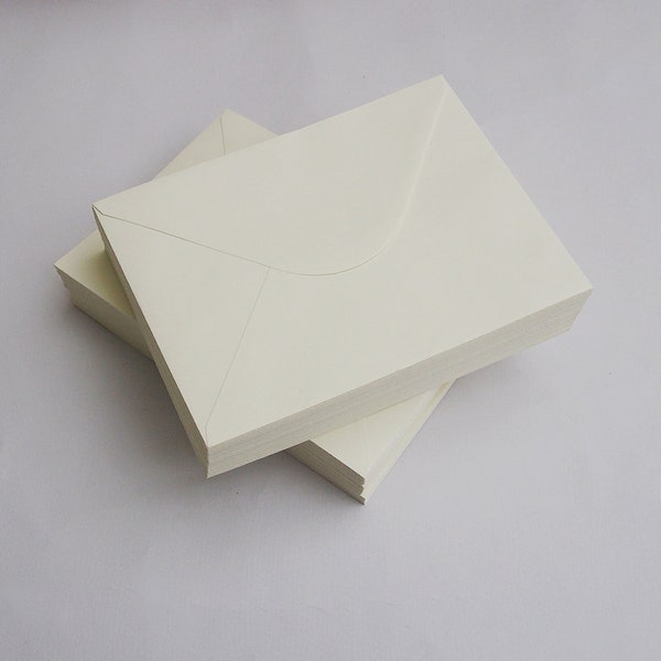 120X Invitation Envelopes, Ivory Envelopes for Wedding Invitations,133mm x 184mm, for 5''x7'' Cards,120GSM,