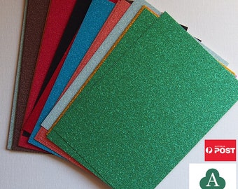 Glitter Cardstock, A5 Glitter Card Mix Pack, 250gsm Premium Cardstock,  20pcs