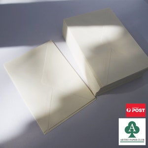 80 x  C6 Envelopes, Ivory Envelopes for Wedding Invitations, 162mm x 114mm, 110GSM